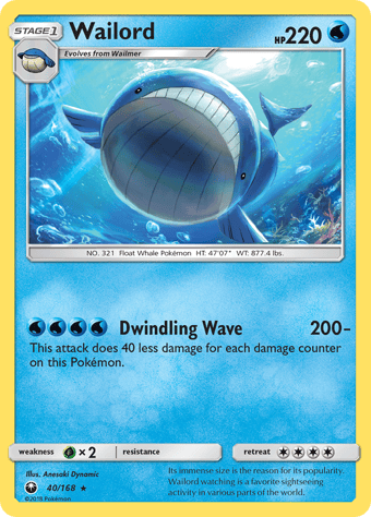 Wailord Celestial Storm Pokemon Card