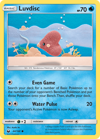 Luvdisc Celestial Storm Pokemon Card