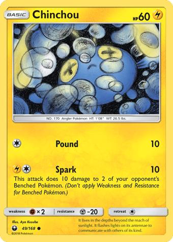 Chinchou Celestial Storm Pokemon Card