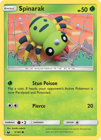 Spinarak Celestial Storm Pokemon Card