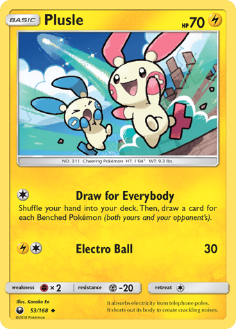 Plusle Celestial Storm Pokemon Card