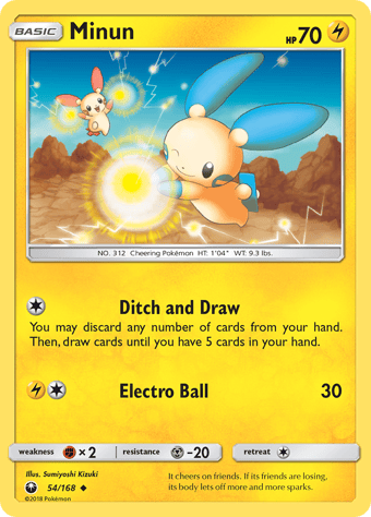 Minun Celestial Storm Pokemon Card