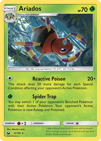 Ariados Celestial Storm Pokemon Card