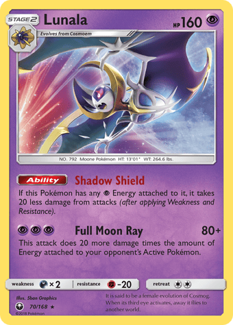 Lunala Celestial Storm Pokemon Card