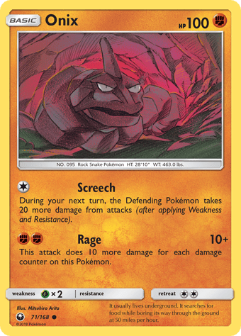 Onix Celestial Storm Pokemon Card