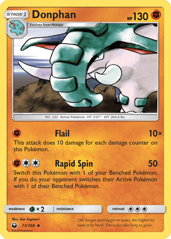 Donphan Celestial Storm Pokemon Card