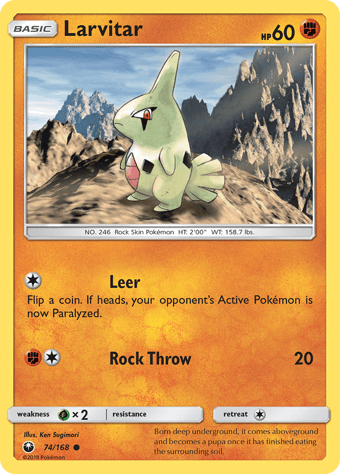 Larvitar Celestial Storm Pokemon Card