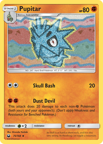 Pupitar Celestial Storm Pokemon Card