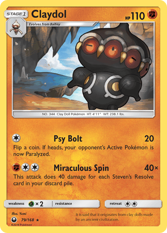 Claydol Celestial Storm Pokemon Card