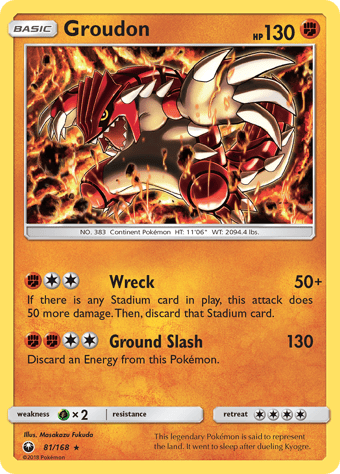 Groudon Celestial Storm Pokemon Card