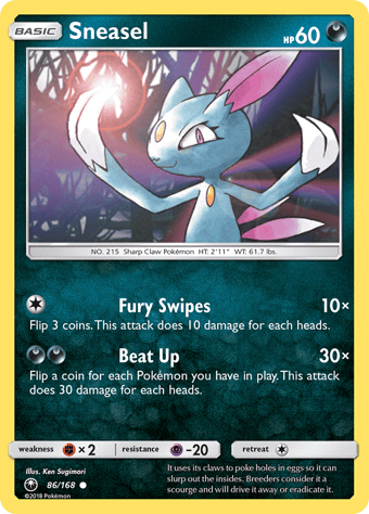 Sneasel Celestial Storm Pokemon Card