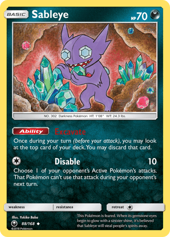 Sableye Celestial Storm Pokemon Card