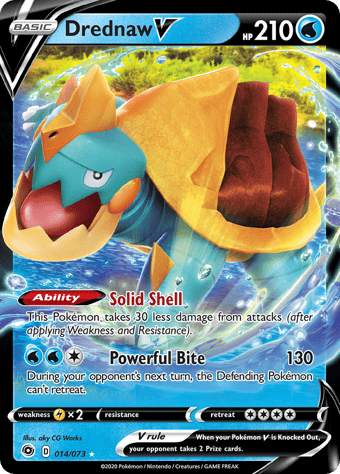 Drednaw V Champion's Path Pokemon Card