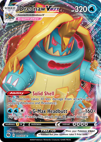 Drednaw VMAX Champion's Path Pokemon Card