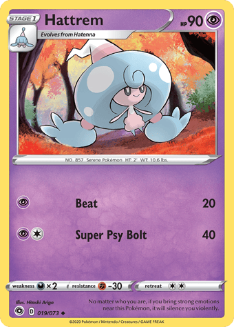 Hattrem Champion's Path Pokemon Card
