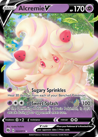 Alcremie V Champion's Path Pokemon Card