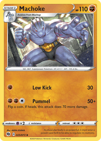 Machoke Champion's Path Pokemon Card