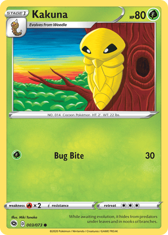 Kakuna Champion's Path Pokemon Card