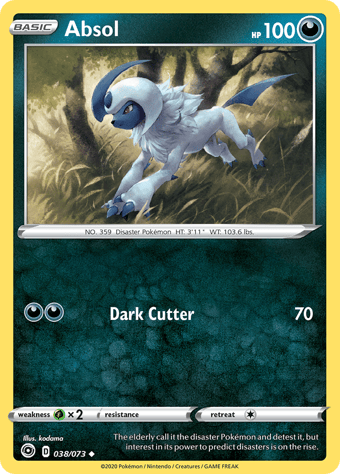Absol Champion's Path Pokemon Card