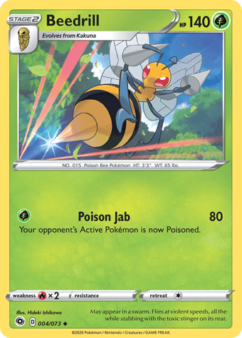 Beedrill Champion's Path Pokemon Card