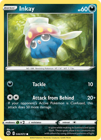 Inkay Champion's Path Pokemon Card