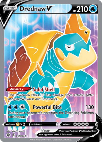Drednaw V Champion's Path Pokemon Card
