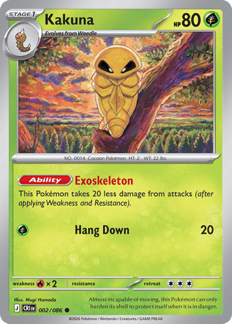 Kakuna Chaos Rising Pokemon Card