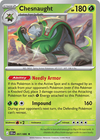 Chesnaught Chaos Rising Pokemon Card
