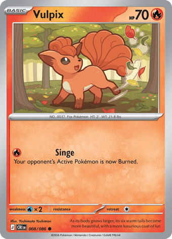 Vulpix Chaos Rising Pokemon Card