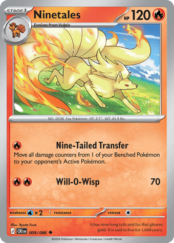 Ninetales Chaos Rising Pokemon Card