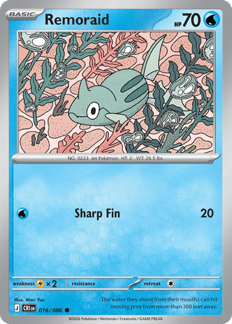 Remoraid Chaos Rising Pokemon Card