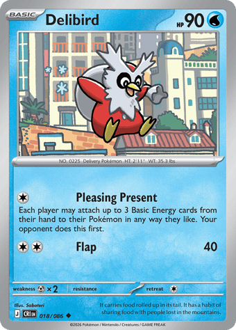 Delibird Chaos Rising Pokemon Card