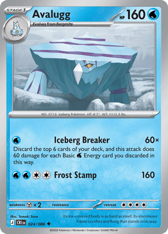 Avalugg Chaos Rising Pokemon Card