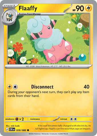 Flaaffy Chaos Rising Pokemon Card
