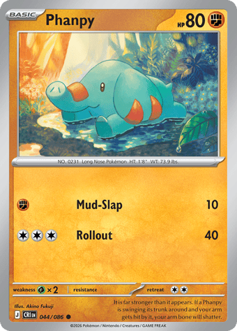 Phanpy Chaos Rising Pokemon Card