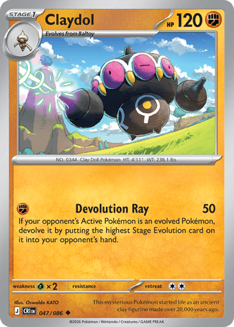 Claydol Chaos Rising Pokemon Card