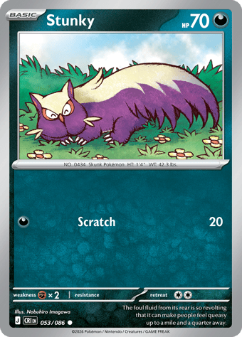 Stunky Chaos Rising Pokemon Card
