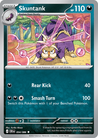 Skuntank Chaos Rising Pokemon Card