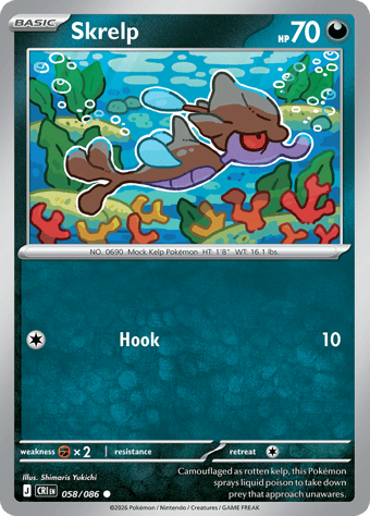 Skrelp Chaos Rising Pokemon Card
