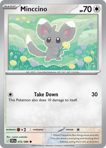 Minccino Chaos Rising Pokemon Card