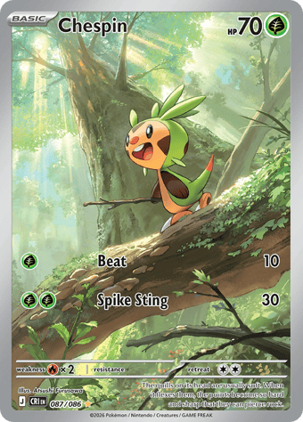 Chespin Chaos Rising Pokemon Card
