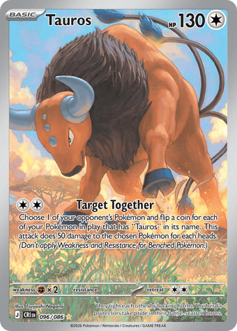 Tauros Chaos Rising Pokemon Card