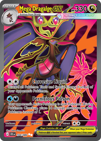 Mega Dragalge EX Chaos Rising Pokemon Card