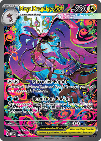 Mega Dragalge EX Chaos Rising Pokemon Card