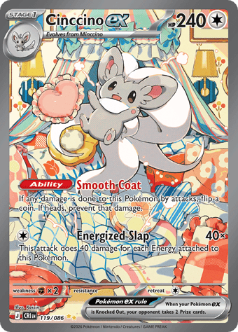 Cinccino EX Chaos Rising Pokemon Card