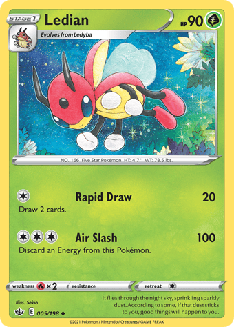 Ledian Chilling Reign Pokemon Card