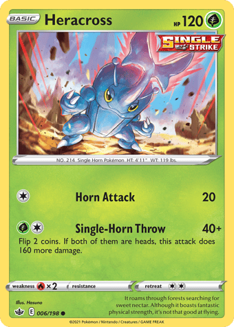 Heracross Chilling Reign Pokemon Card