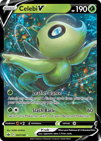 Celebi V Chilling Reign Pokemon Card