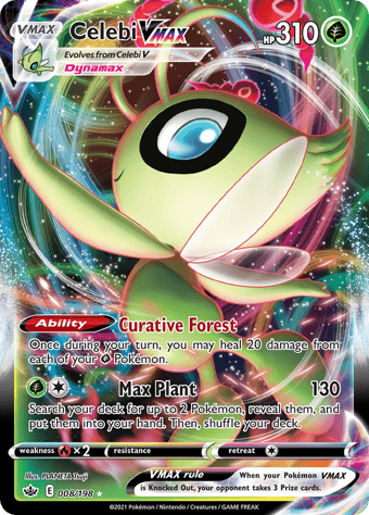 Celebi VMAX Chilling Reign Pokemon Card