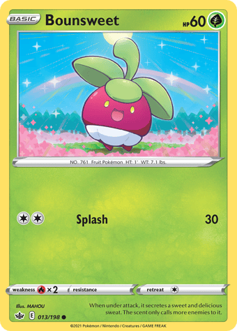 Bounsweet Chilling Reign Pokemon Card